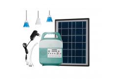 China Mini Radio Solar Home Lighting System With Torch Home Kit Power Bank supplier