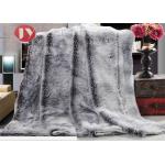 Knit Chunky Plush Faux Fur Blanket Throws , 100 Polyester Reversible pv fur Blanket for sale