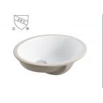 Oval Shape Ceramic Undermount Sink / Ceramic Vessel Sink For Bath Tops for sale