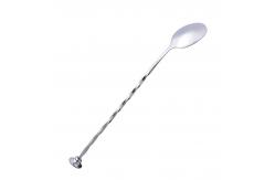 China 28 cm long stainless steel screw handle mixing spoon Cocktail bartender tools supplier
