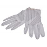 Safety White Antistatic Stripe Polyester ESD Work Gloves Cleanroom Electronics Industry