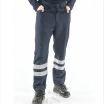 China Fire Resistant Cargo Work Pants With Reflective Tape 100 Cotton for sale