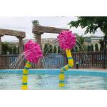 Glass Fiber Water Splash Pad Anti Static Children Rose Flower Water Spray Park for sale