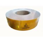 Yellow Ece 104 Reflective Tape Custom Printed , Conspicuity Reflective Vehicle Marking Tape for sale