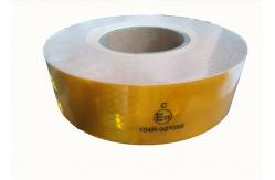 China Yellow Ece 104 Reflective Tape Custom Printed , Conspicuity Reflective Vehicle Marking Tape supplier