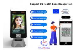 China 8 Inch Android Facial Recognition Turnstile EU Green QR Code Reader supplier
