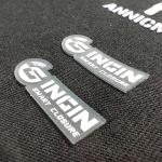 TPU Rubber Silicone Heat Transfer Logo Embossed Garment Label Iron On 3D Football Logo for sale