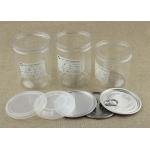 50ml Food Grade Clear Plastic Cylinder Tubes , Transparent PET Nut Cans