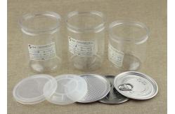 China 50ml Food Grade Clear Plastic Cylinder Tubes , Transparent PET Nut Cans supplier
