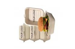China Varnished Biodegradable Burger Boxes Customized for Fast Food Packaging supplier