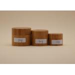 Skin Care Cosmetic Cream Containers , Bamboo Cream Jars 15g 30g 50g for sale