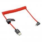 Alvin's 8K Right Angle Micro HDMI Cable Coiled 48Gbps for sale