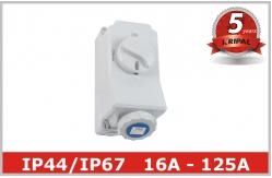 China 250V 415V Power Industrial Plug Socket with Switched Interlock PC BOX supplier