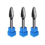 Se Oval Egg C1225 6mm Rotary Flame Shape Rotating Tungsten Carbide Burrs 8mm for sale