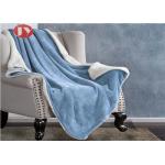 Soft Plush Polyester Fleece Blanket Reversible Mink Sherpa Linedfor Bedroom Lounging On Couch for sale