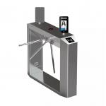 24V Solenoid Semi Auto Tripod Turnstile 304 Stainless Steel Housing Access Control Barrier for sale