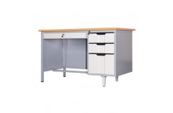 China Multi Drawers Wood Steel Top Single Side Computer Desk Single Table Desk supplier
