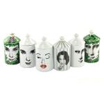 Customized Printing Decal Ceramic Candle Jar , Multi Color Porcelain Candle Containers for sale