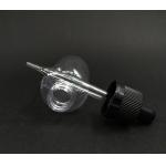 Customized Logo Transparent Black Dropper Bottles With Screw Caps