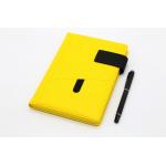 2020 Customized PU leather yellow color custom journal notebook with magnetic flap for sale