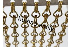 China Fireproof Hanging Diy Lamp Shade Metal Mesh Drapery With Anodized Treatment supplier
