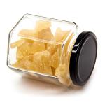 Custom Label 250ml Hexagon Honey Glass Jam Jar With Deep Metal Cap for sale