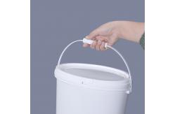 China White Oval Paint Bucket With Handle And Lid For Print supplier