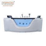 China Two Person Spa Bathtub Corner Acrylic Jacuzzi Tub 1700x600mm 2 Sided Skirt Corner for sale