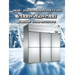 Easy Cleaning 6 Door Chiller Freezer Corrosion Proof Commercial Refrigerator Freezer for sale