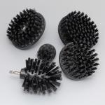 Black color Nylon Scrubber Drill Attachment Drill Scrubber Brush Black Hard Bristles for sale