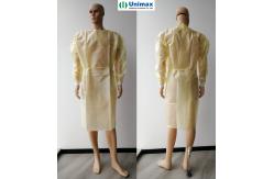 China AAMI 2 PP coated PE Disposable Isolation Gowns with Knitted Cuff 40gsm supplier