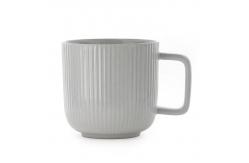 China Nordic Style Morandi Line Custom Ceramic Tall Coffee Mug 16Oz supplier