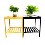 Iron Glass Bamboo Rattan Bedside Table Nightstand ODM for sale