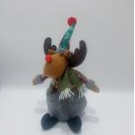 20cm Christmas Plush Toy Reindeer Stuffed Animal Toy Colorful for sale