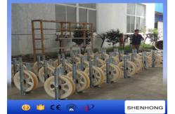 China 660MM Diameter Single Conductor Wire Rope Pulley Galvanized Steel Frame supplier