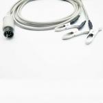 AAMI 6 pin 3 Lead Animal Clip TPU AHA ECG Cables And Leadwires for sale