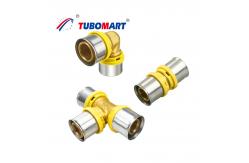 China Commercial Brass Pex Tube Connectors 16mm - 32mm Pex Tubing Compression Fittings supplier