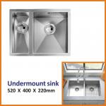 Thick 2mm Stainless Steel Sink Undermount 18 Gauge 52x40 for sale