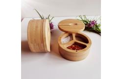 China Spice And Seasonings Bamboo Kitchen Utensils Salt Box With Spoon supplier