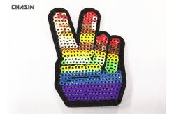 China 3 Tall Eco - Friendly Sequin Embroidery Patches For Woman Clothes supplier