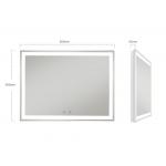 1650lm Dimmable Backlit Bathroom Mirror 22W 700mm Touch Sensor