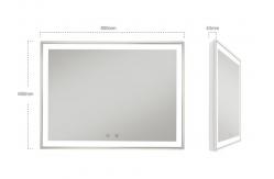 China 1650lm Dimmable Backlit Bathroom Mirror 22W 700mm Touch Sensor supplier