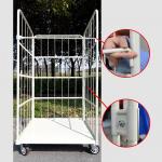 Warehouse Foldable 20mm Tube 500KGS Roll Cage Containers for sale