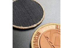 China Customized Flocking Rubber Trademark Seal With Velcro Seam Silicone Badge On The Back supplier