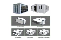 China Expandable Container House Steel Frame Structure With EPS / Rock Wool Sandwich Panel Wall supplier