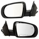Jeep Cherokee Black Plastic Car Exterior Mirror Electronic Heating Defogging With LED Signal Lamp Indicator for sale