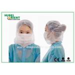 Nonwoven Hood Disposable Head Cap with 3ply Face Mask for Cleanroom and Food Industry for sale
