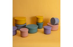 China Reusable Food Storage Container Silicone Lunch Box With Large Cover supplier