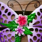 Lifelike Metal Butterfly Yard Art Recyclable Garden Statues Metal Multiple