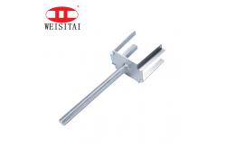 China 20# Steel Fork Base Jack Scaffolding Four Prong Plug Galvanized supplier